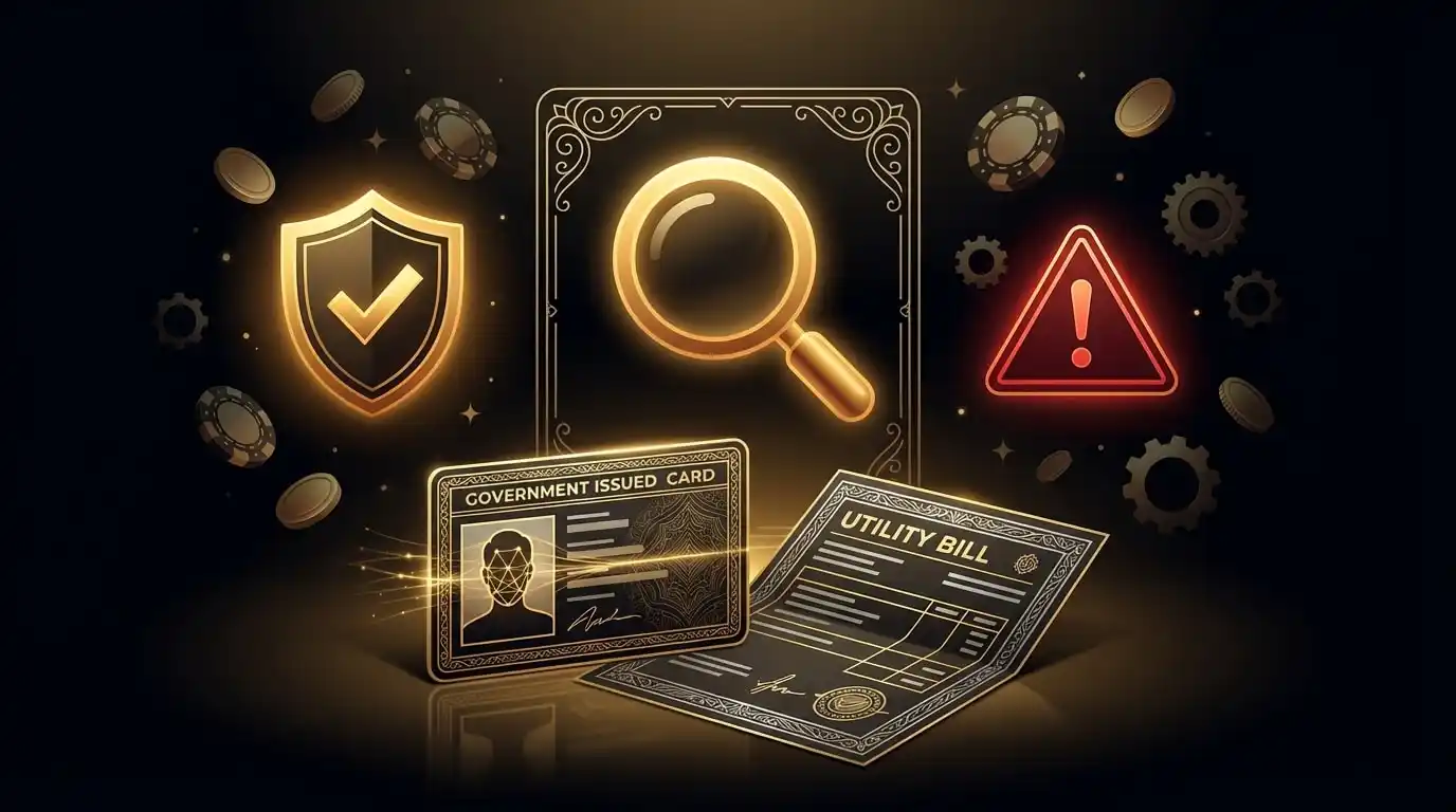 Identity verification documents and process for sweepstakes casino redemption