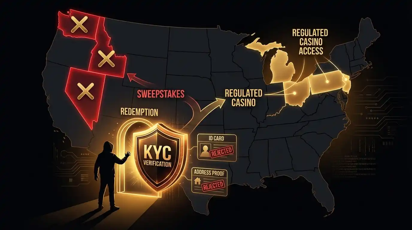 Map showing restricted and permitted US states for Hello Millions sweepstakes casino participation