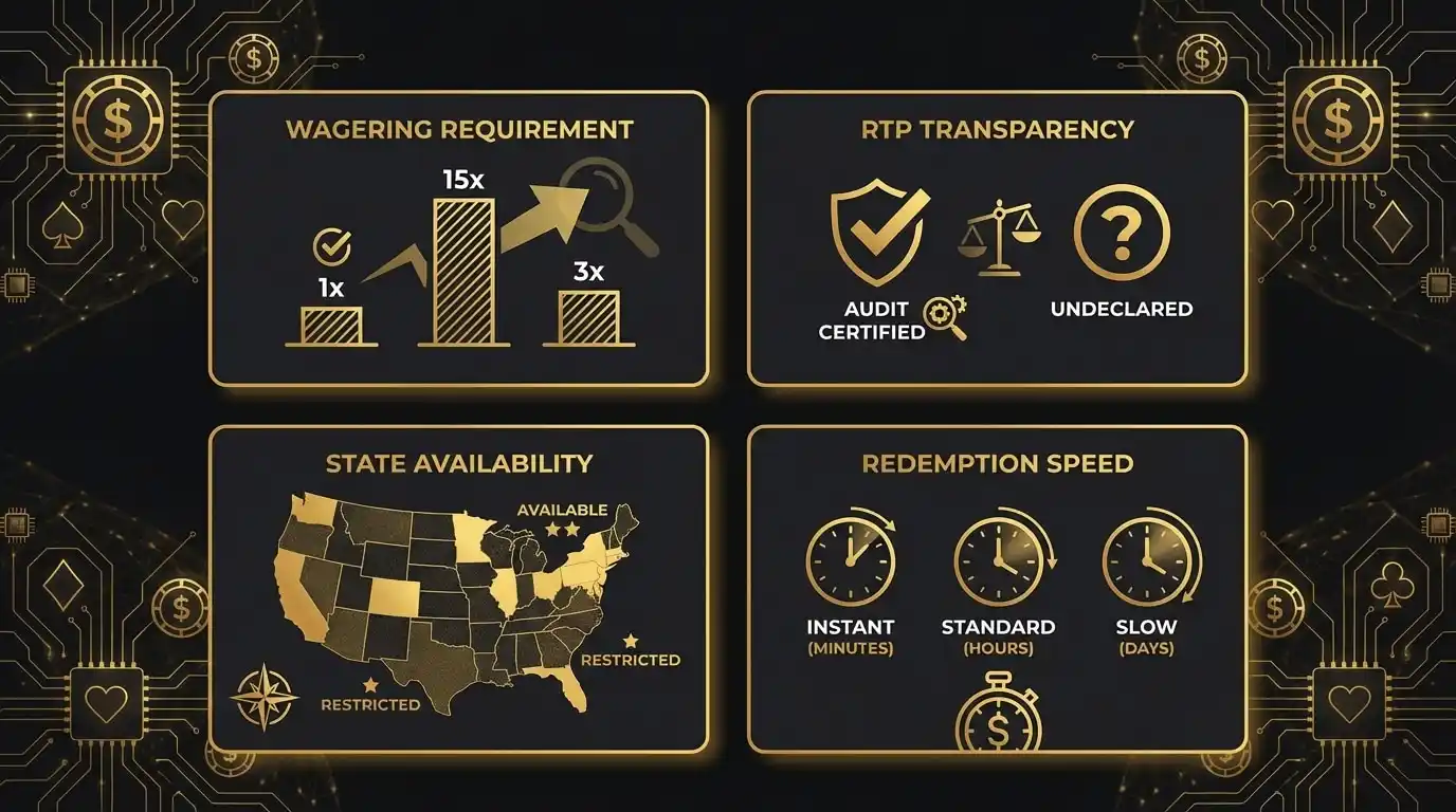 Illustration of sweepstakes casino redemption process and common verification pitfalls