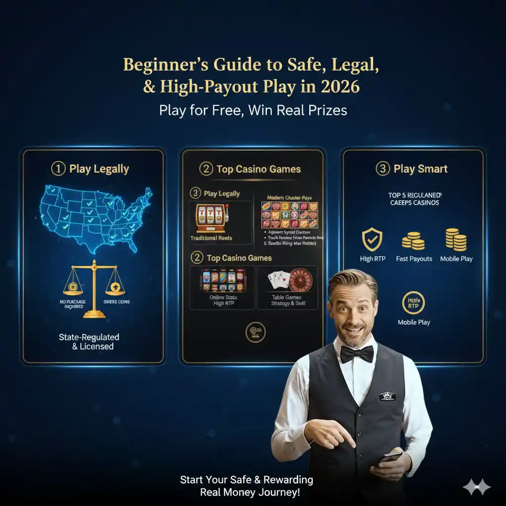 Online Casino Games for Real Money: Beginner’s Guide to Safe, Legal & High‑Payout Play in 2026