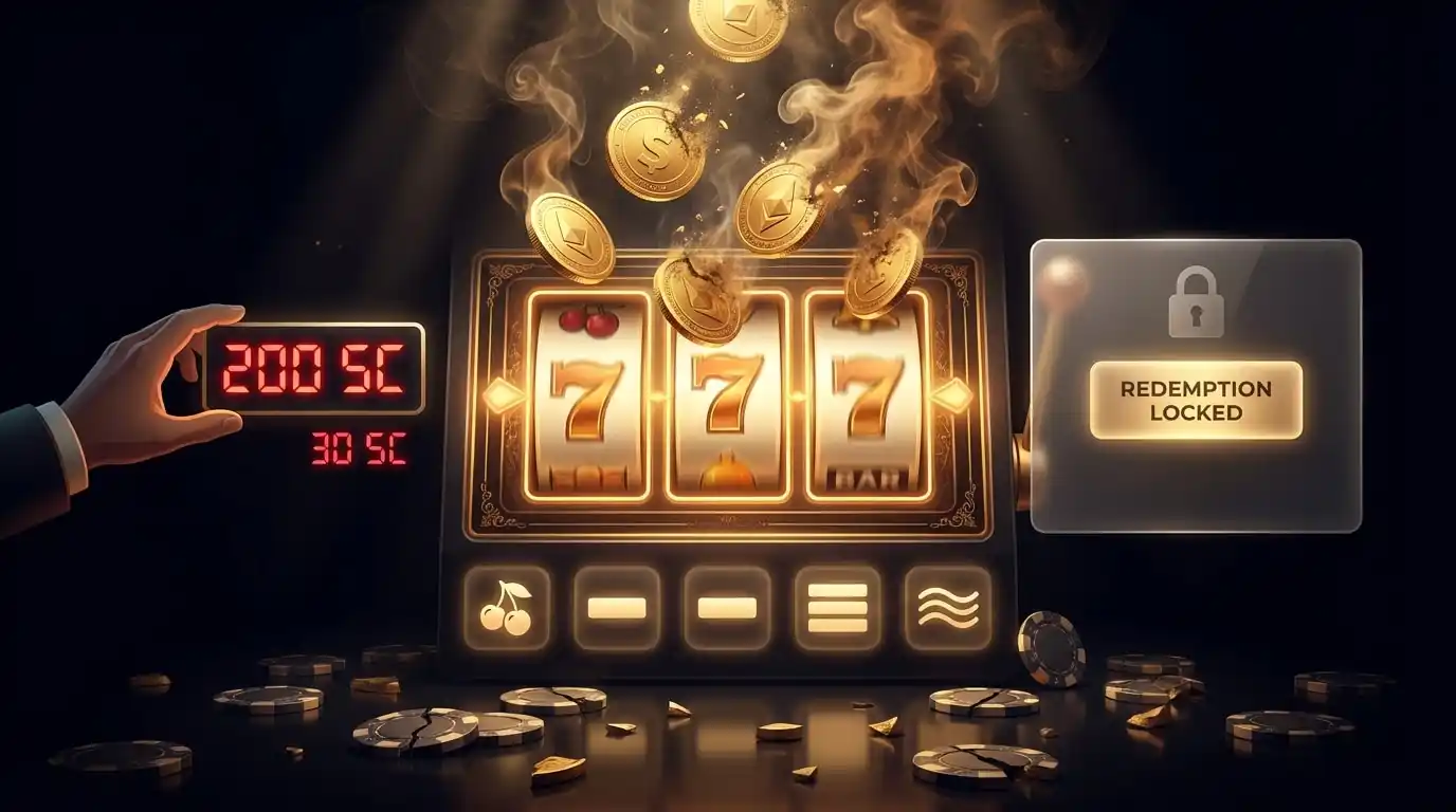 Comparison showing the difference between sweep coins as promotional credits and real-money casino chips